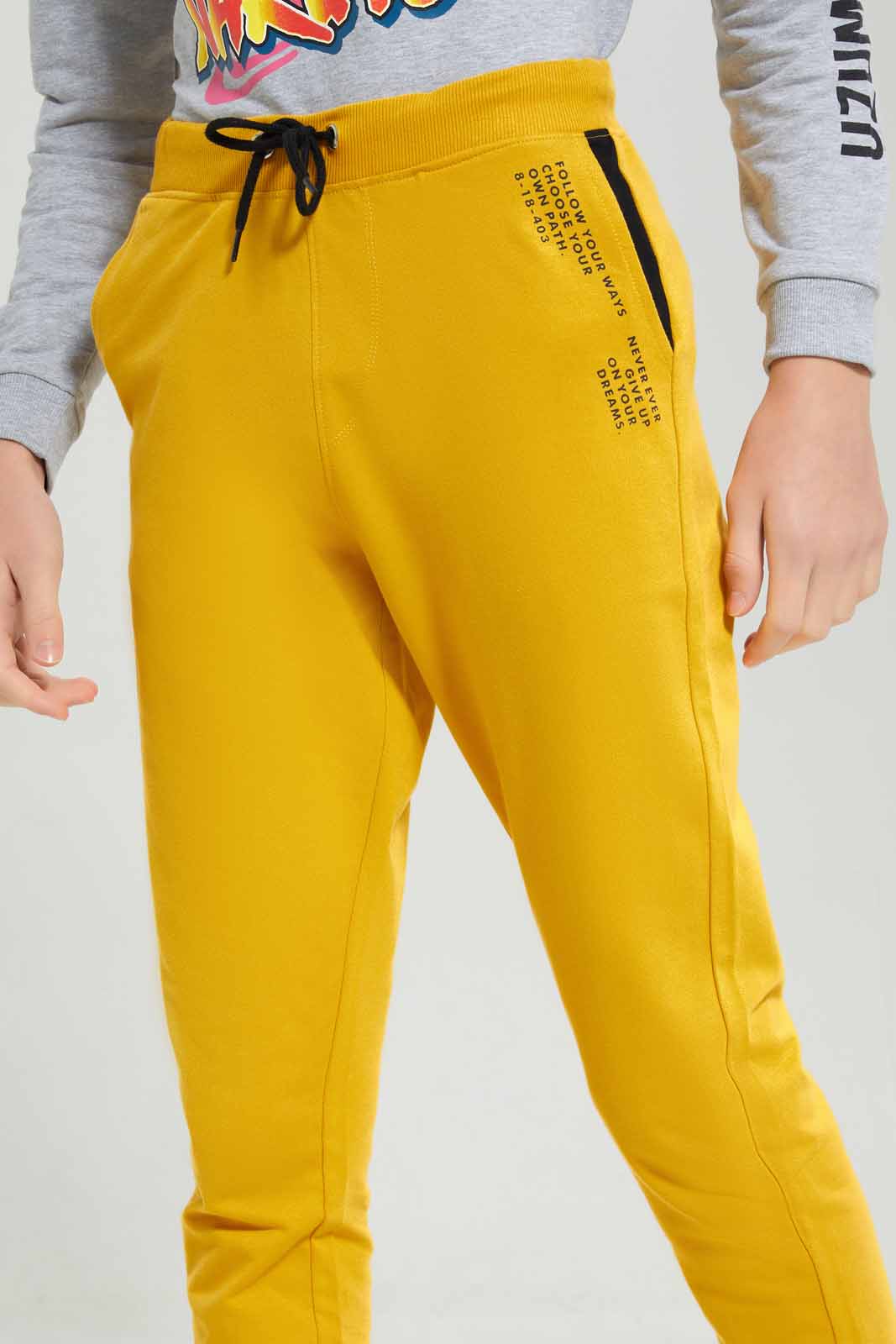 Senior Boys Mustard Active Pant