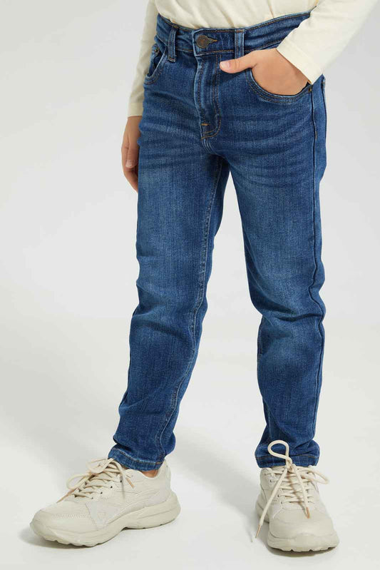 Redtag-Boys-Dark-Wash-Straight-Fit-5Pkt-Jeans-BOY-Jeans,-Category:Jeans,-Colour:Dark-Wash,-Deals:New-In,-Dept:Boys,-Filter:Boys-(2-to-8-Yrs),-New-In-BOY-APL,-Non-Sale,-Section:Boys-(0-to-14Yrs),-W22B-Boys-2 to 8 Years