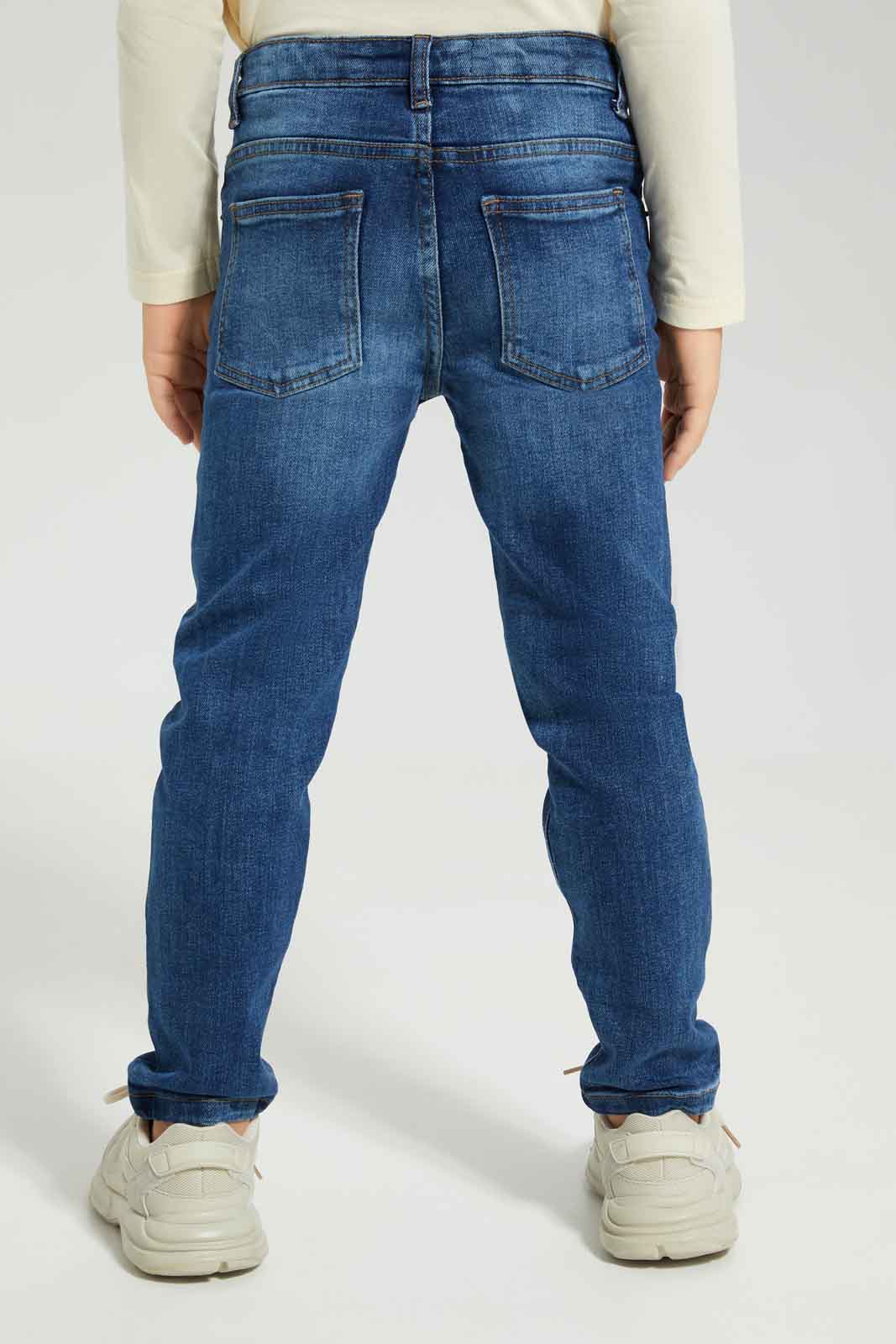 Redtag-Boys-Dark-Wash-Straight-Fit-5Pkt-Jeans-BOY-Jeans,-Category:Jeans,-Colour:Dark-Wash,-Deals:New-In,-Dept:Boys,-Filter:Boys-(2-to-8-Yrs),-New-In-BOY-APL,-Non-Sale,-Section:Boys-(0-to-14Yrs),-W22B-Boys-2 to 8 Years