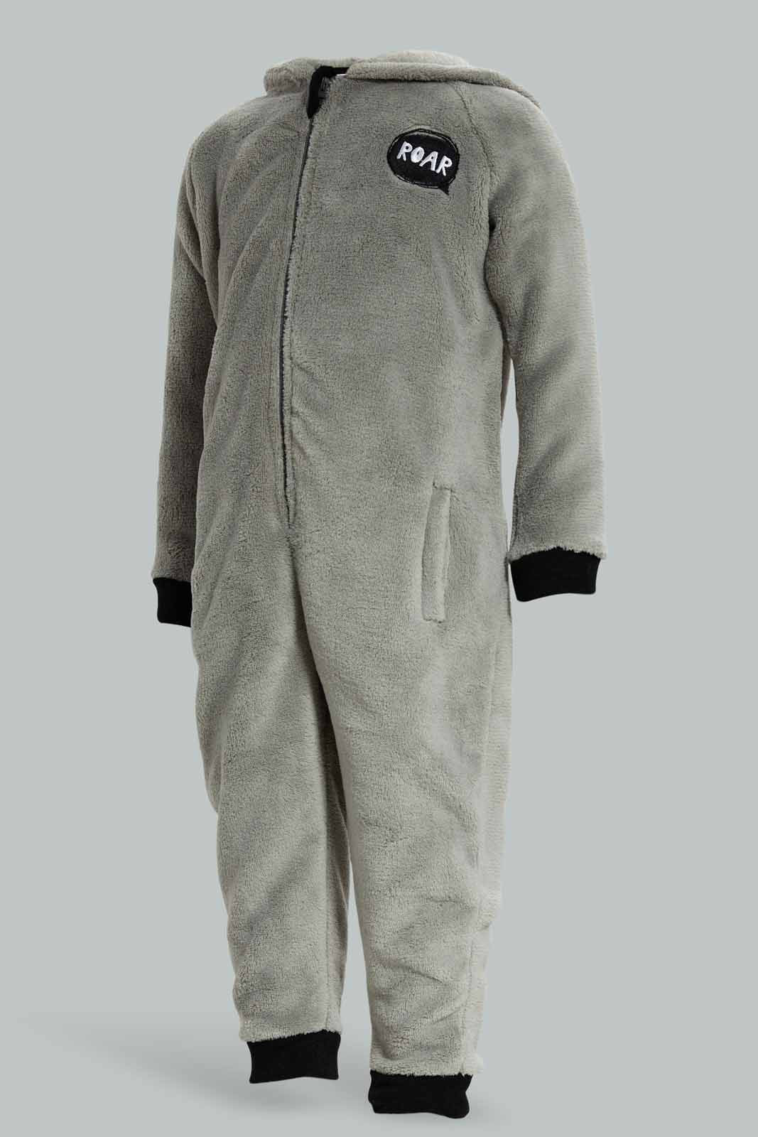 Redtag-Boys-Grey-Roar-Tigrr-Onesie-Fluffy-Zipper-Pj-Set-With-Hood-Category:Pyjama-Sets,-Colour:Grey,-Deals:New-In,-Dept:Boys,-Filter:Infant-Boys-(3-to-24-Mths),-INB-Pyjama-Sets,-New-In-INB-APL,-Non-Sale,-Section:Boys-(0-to-14Yrs),-W22B-Infant-Boys-