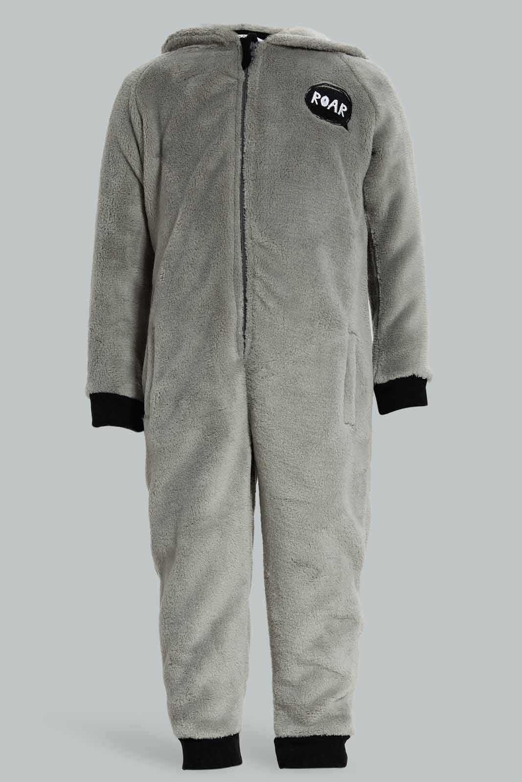 Redtag-Boys-Grey-Roar-Tigrr-Onesie-Fluffy-Zipper-Pj-Set-With-Hood-Category:Pyjama-Sets,-Colour:Grey,-Deals:New-In,-Dept:Boys,-Filter:Infant-Boys-(3-to-24-Mths),-INB-Pyjama-Sets,-New-In-INB-APL,-Non-Sale,-Section:Boys-(0-to-14Yrs),-W22B-Infant-Boys-