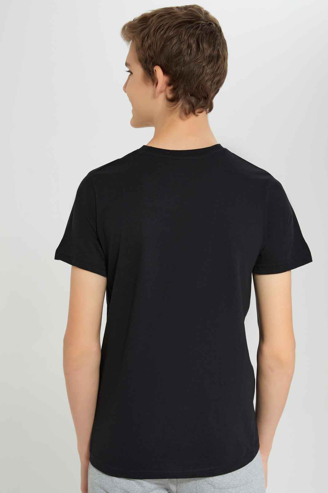 Redtag-Boys-Black-Jacquard-Tee-BSR-T-Shirts,-BTS,-Category:T-Shirts,-Colour:Black,-Deals:New-In,-Dept:Boys,-Filter:Senior-Boys-(8-to-14-Yrs),-New-In-BSR-APL,-Non-Sale,-Section:Boys-(0-to-14Yrs),-W22B-Senior-Boys-9 to 14 Years