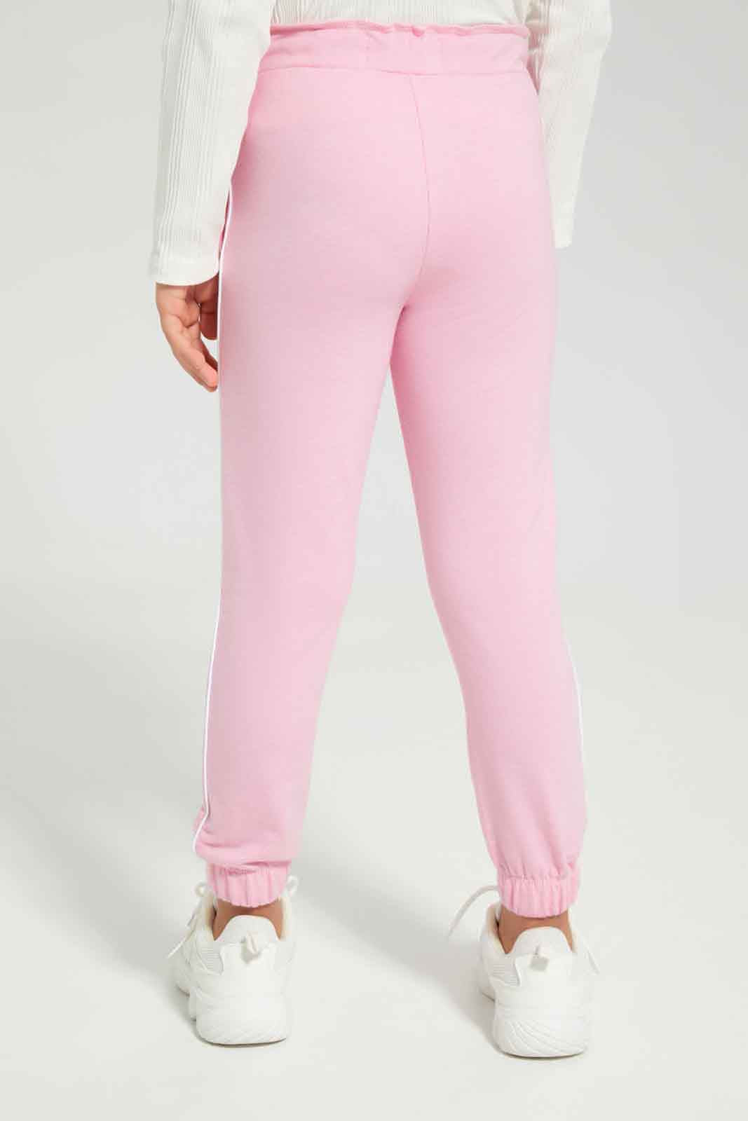 Redtag-Girls-Pale-Pink-Active-Pant-Category:Joggers,-Colour:Apricot,-Deals:New-In,-Dept:Girls,-Filter:Girls-(2-to-8-Yrs),-GIR-Joggers,-New-In-GIR-APL,-Non-Sale,-Section:Girls-(0-to-14Yrs),-W22A-Girls-2 to 8 Years
