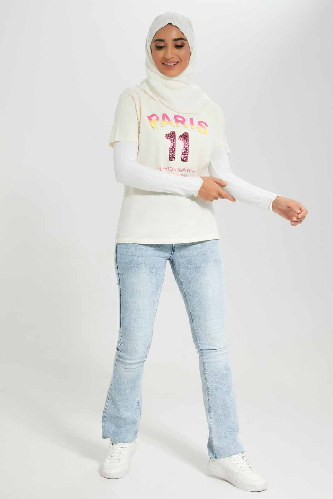 Redtag-Women-Light-Wash-Flared-Leg-Denims-Category:Jeans,-Colour:Light-Wash,-Deals:New-In,-Filter:Women's-Clothing,-LMC,-New-In-Women-APL,-Non-Sale,-Section:Women,-W22A,-Women-Jeans--