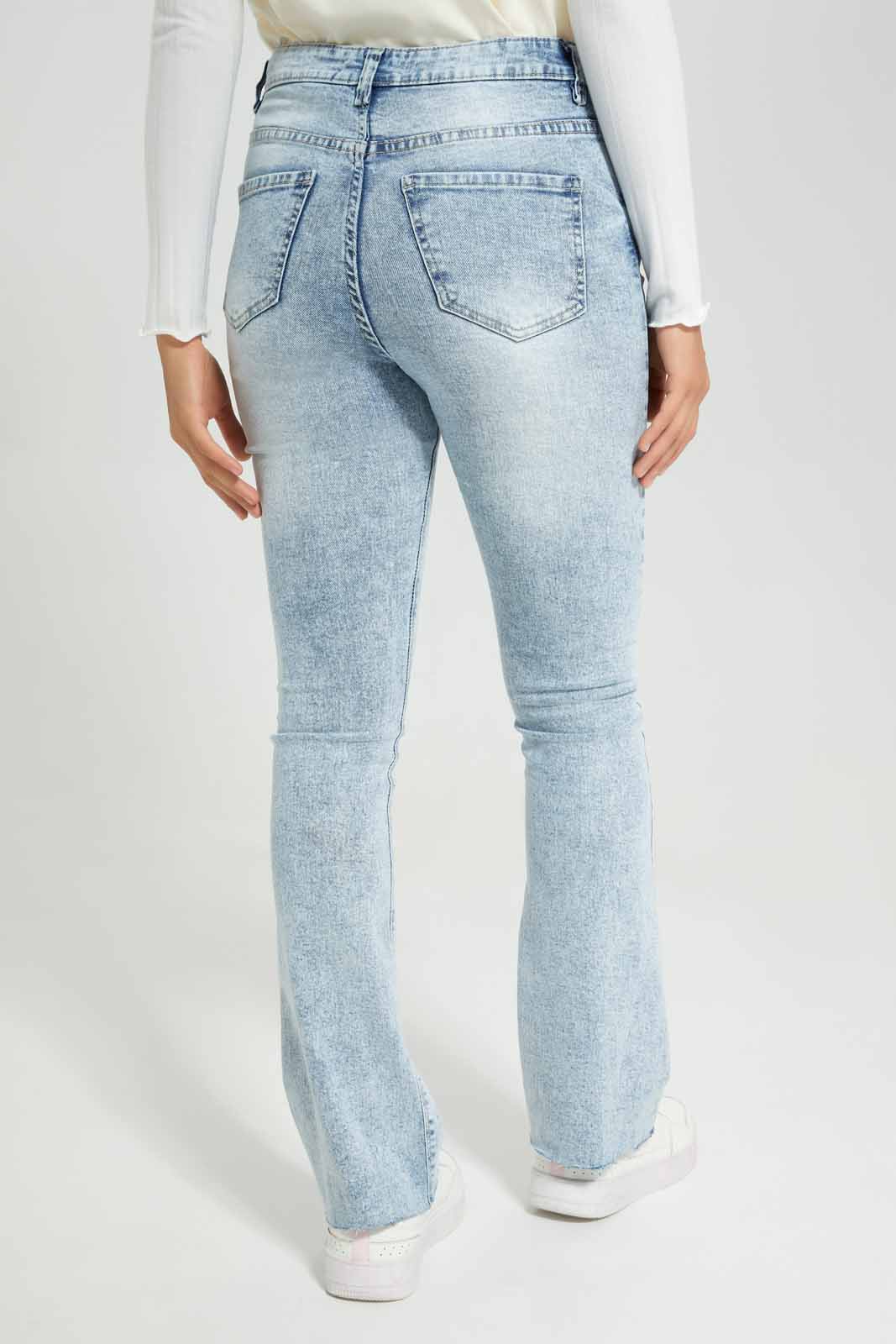 Redtag-Women-Light-Wash-Flared-Leg-Denims-Category:Jeans,-Colour:Light-Wash,-Deals:New-In,-Filter:Women's-Clothing,-LMC,-New-In-Women-APL,-Non-Sale,-Section:Women,-W22A,-Women-Jeans--