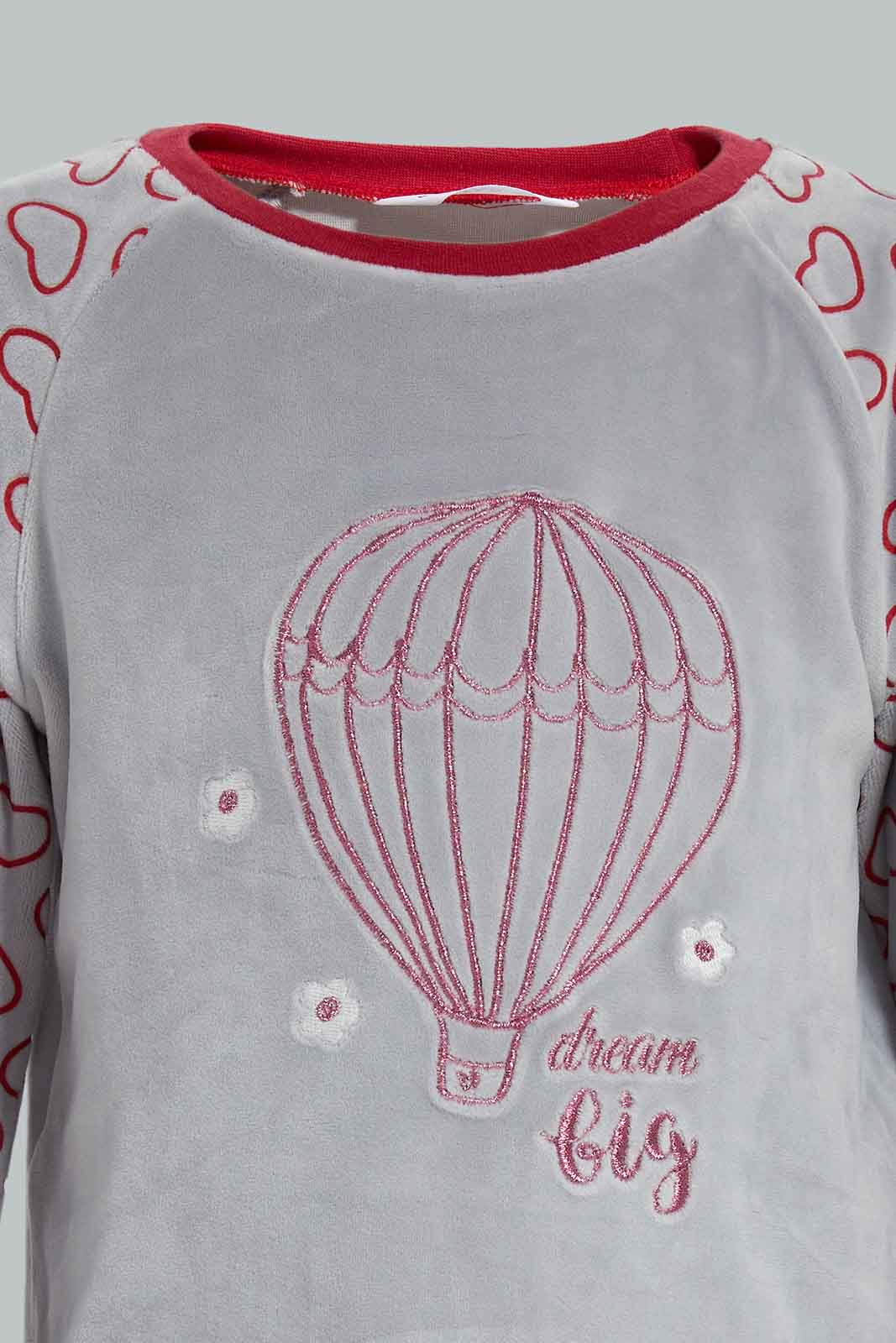 Redtag-Girls-Grey-Aop-Velour-Top-&-Bottom-Set-Category:Pyjama-Sets,-Colour:Grey,-Deals:New-In,-Filter:Infant-Girls-(3-to-24-Mths),-ING-Pyjama-Sets,-New-In-ING-APL,-Non-Sale,-Section:Girls-(0-to-14Yrs),-W22B-Infant-Girls-