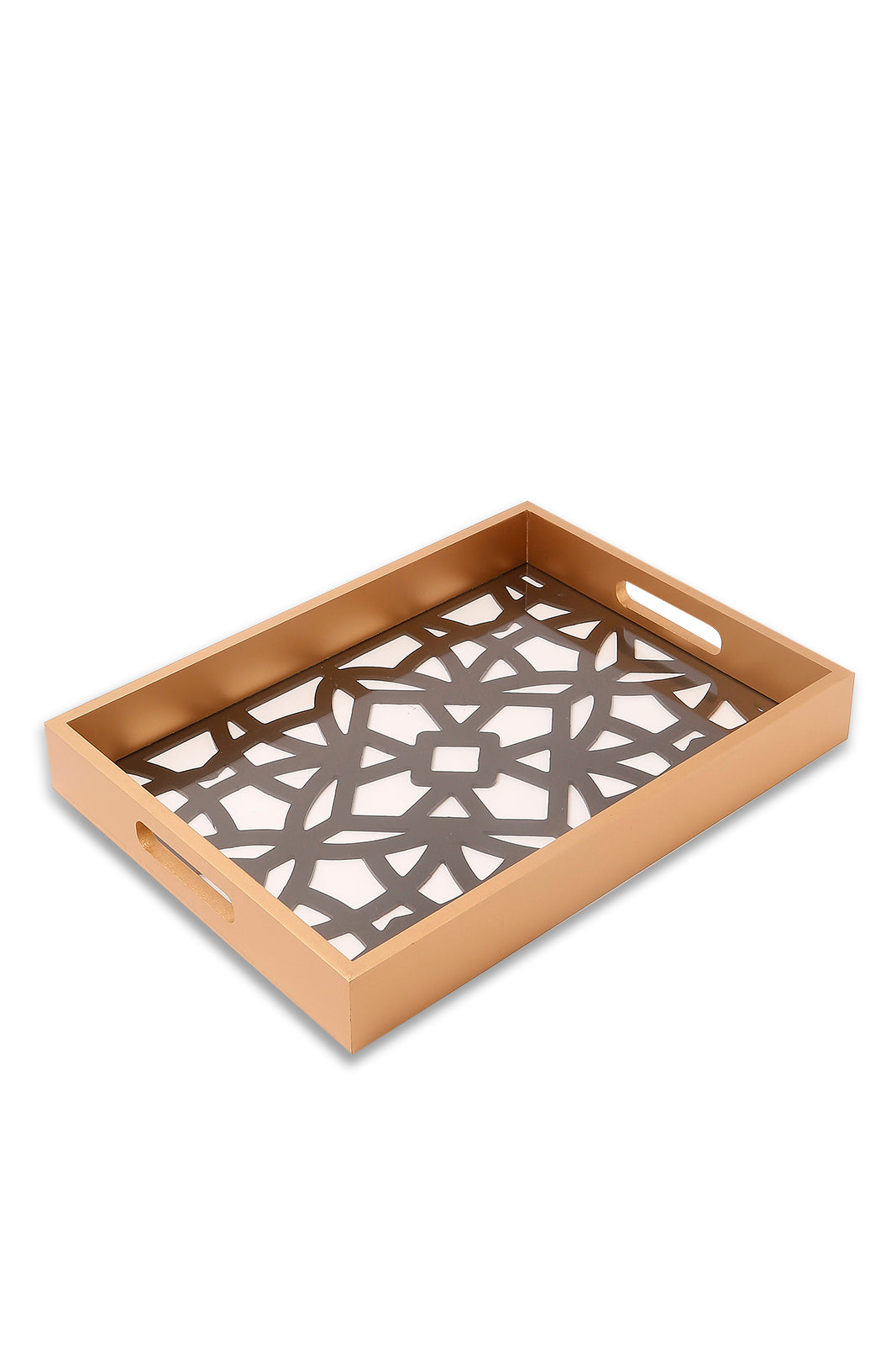 Redtag-White-Rectangle-Laser-Cut-Tray-(Small)-Category:Trays,-Colour:White,-Deals:New-In,-Dept:Home,-Filter:Home-Dining,-HMW-DIN-Serveware,-New-In-HMW-DIN,-Non-Sale,-S23A,-Section:Homewares-Home-Dining-