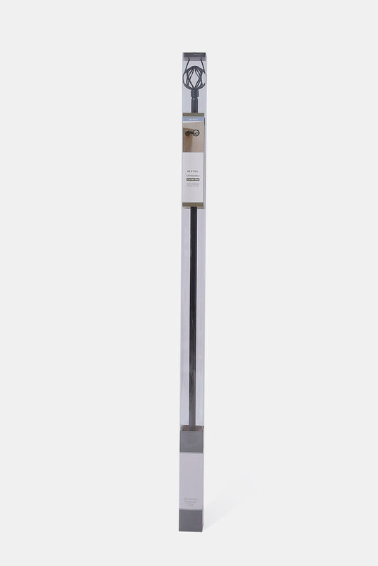 Redtag-Black-Powder-Coated-Finish-Extendable-Single-Curtain-Rod-With-Round-Finial-Category:Curtain-Rods,-Colour:Black,-Deals:New-In,-Dept:Home,-Filter:Home-Bedroom,-HMW-BED-Bedroom-Accessories,-New-In-HMW-BED,-Non-Sale,-S23A,-Section:Homewares-Home-Bedroom-