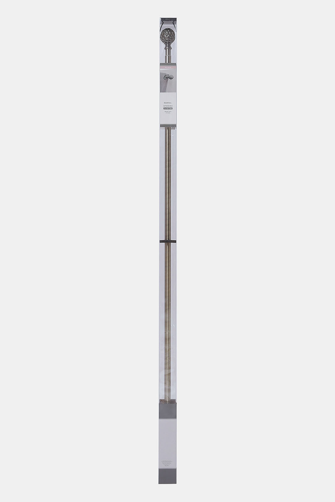 Redtag-Bronze-Satin-Finish-Extendable-Single-Curtain-Rod-With-Round-Finial-Category:Curtain-Rods,-Colour:Bronze,-Deals:New-In,-Dept:Home,-Filter:Home-Bedroom,-HMW-BED-Bedroom-Accessories,-New-In-HMW-BED,-Non-Sale,-S23A,-Section:Homewares-Home-Bedroom-