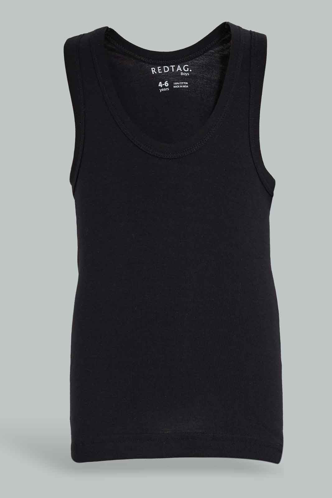 Redtag-Boys-Black-2-Pack-Vest-Basic-365,-BOY-Vests,-Category:Vests,-Colour:Black,-Deals:New-In,-Dept:Boys,-ESS,-Filter:Boys-(2-to-8-Yrs),-New-In-BOY-APL,-Non-Sale,-Section:Boys-(0-to-14Yrs)-Boys-2 to 8 Years