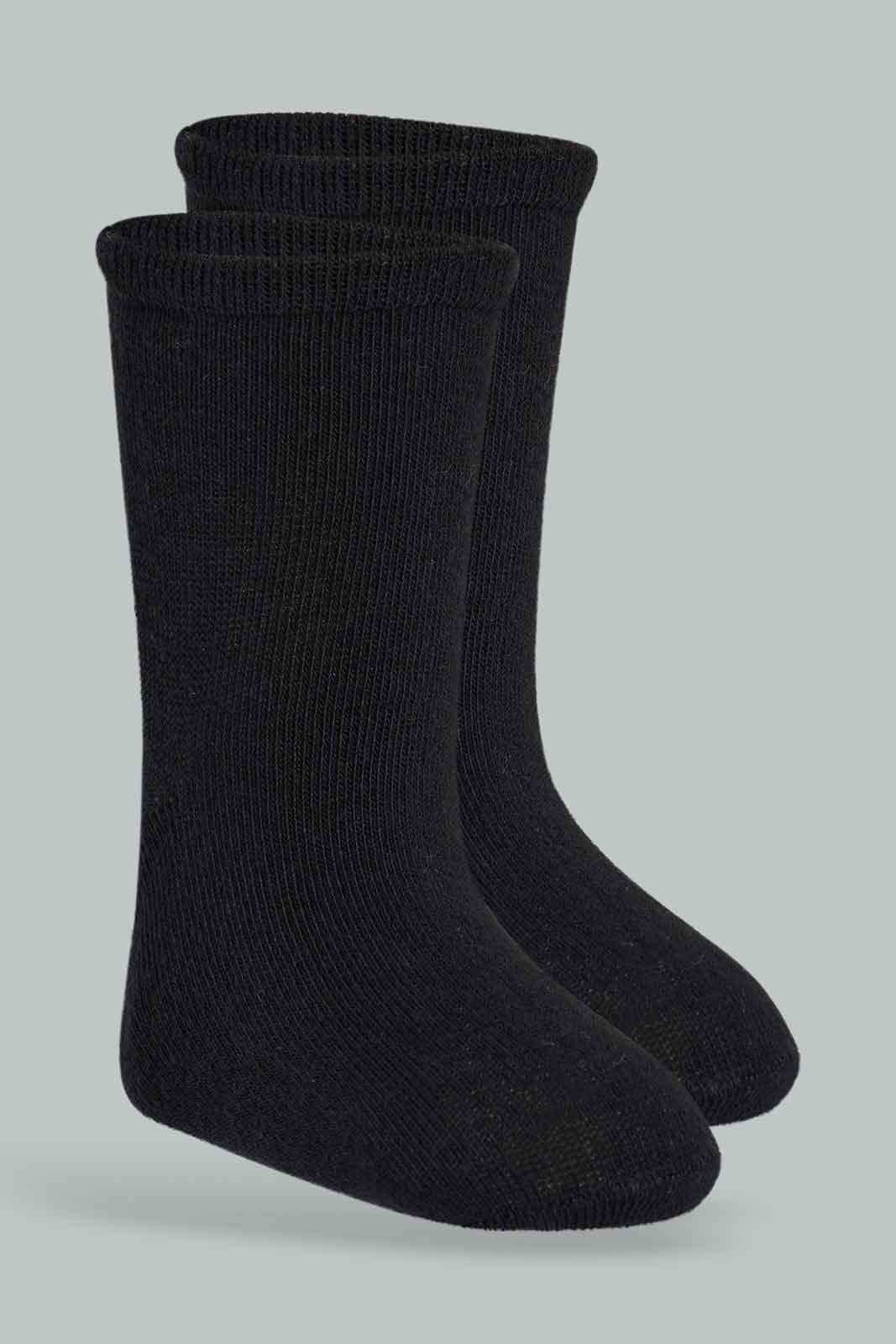 Redtag-Girls-Black-4Pk-Solid-Full-Length-Socks-365,-Category:Socks,-Colour:Black,-Deals:New-In,-Filter:Infant-Girls-(3-to-24-Mths),-ING-Socks,-New-In-ING-APL,-Non-Sale,-Section:Girls-(0-to-14Yrs)-Infant-Girls-3 to 24 Months