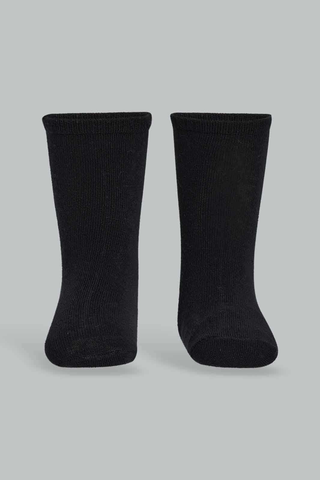 Redtag-Girls-Black-4Pk-Solid-Full-Length-Socks-365,-Category:Socks,-Colour:Black,-Deals:New-In,-Filter:Infant-Girls-(3-to-24-Mths),-ING-Socks,-New-In-ING-APL,-Non-Sale,-Section:Girls-(0-to-14Yrs)-Infant-Girls-3 to 24 Months