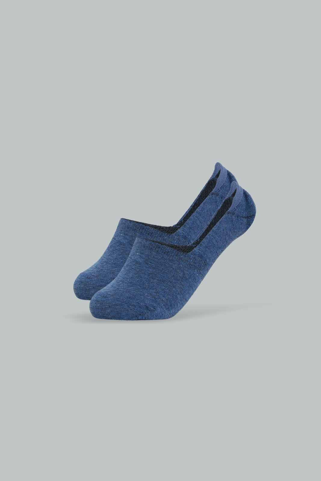 Redtag-Boys-Blue-Mel/Grey-Mel-2-Pcs-Pack-Invisible-Socks-365,-BSR-Socks,-Category:Socks,-Colour:Assorted,-Deals:New-In,-Dept:Boys,-Filter:Senior-Boys-(8-to-14-Yrs),-New-In-BSR-APL,-Non-Sale,-Section:Boys-(0-to-14Yrs)-Senior-Boys-9 to 14 Years
