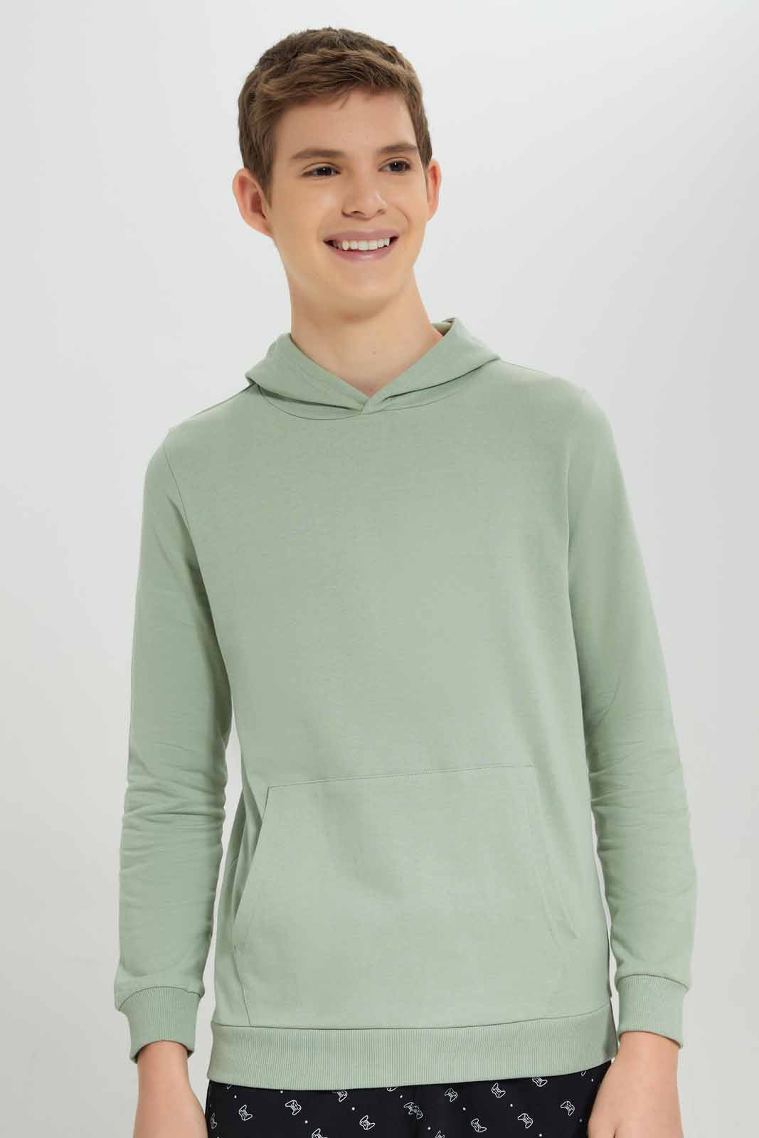 Redtag-Boys-Green-Hoody-Kangaroo-Pocket-Sweatshirt-BSR-Sweatshirts,-Category:Sweatshirts,-Colour:Green,-Deals:New-In,-Filter:Senior-Boys-(8-to-14-Yrs),-NDAY,-New-In-BSR-APL,-Non-Sale,-Section:Boys-(0-to-14Yrs),-TBL,-W22B-Senior-Boys-9 to 14 Years