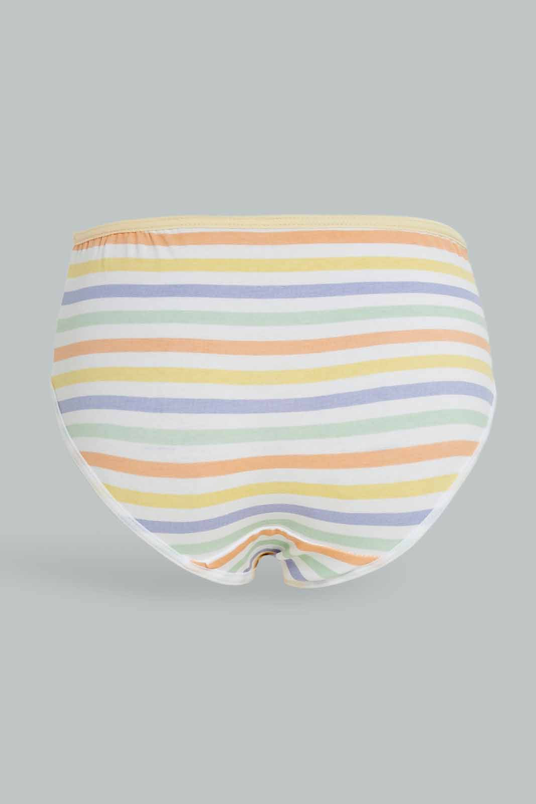 Redtag-Girls-5Pk-Brief-Flamingos---Soft-Pinks-White-&-Yellows-365,-Category:Briefs,-Colour:Yellow,-Deals:New-In,-Dept:Girls,-ESS,-Filter:Girls-(2-to-8-Yrs),-GIR-Briefs,-New-In-GIR-APL,-Non-Sale,-Section:Girls-(0-to-14Yrs)-Girls-2 to 8 Years