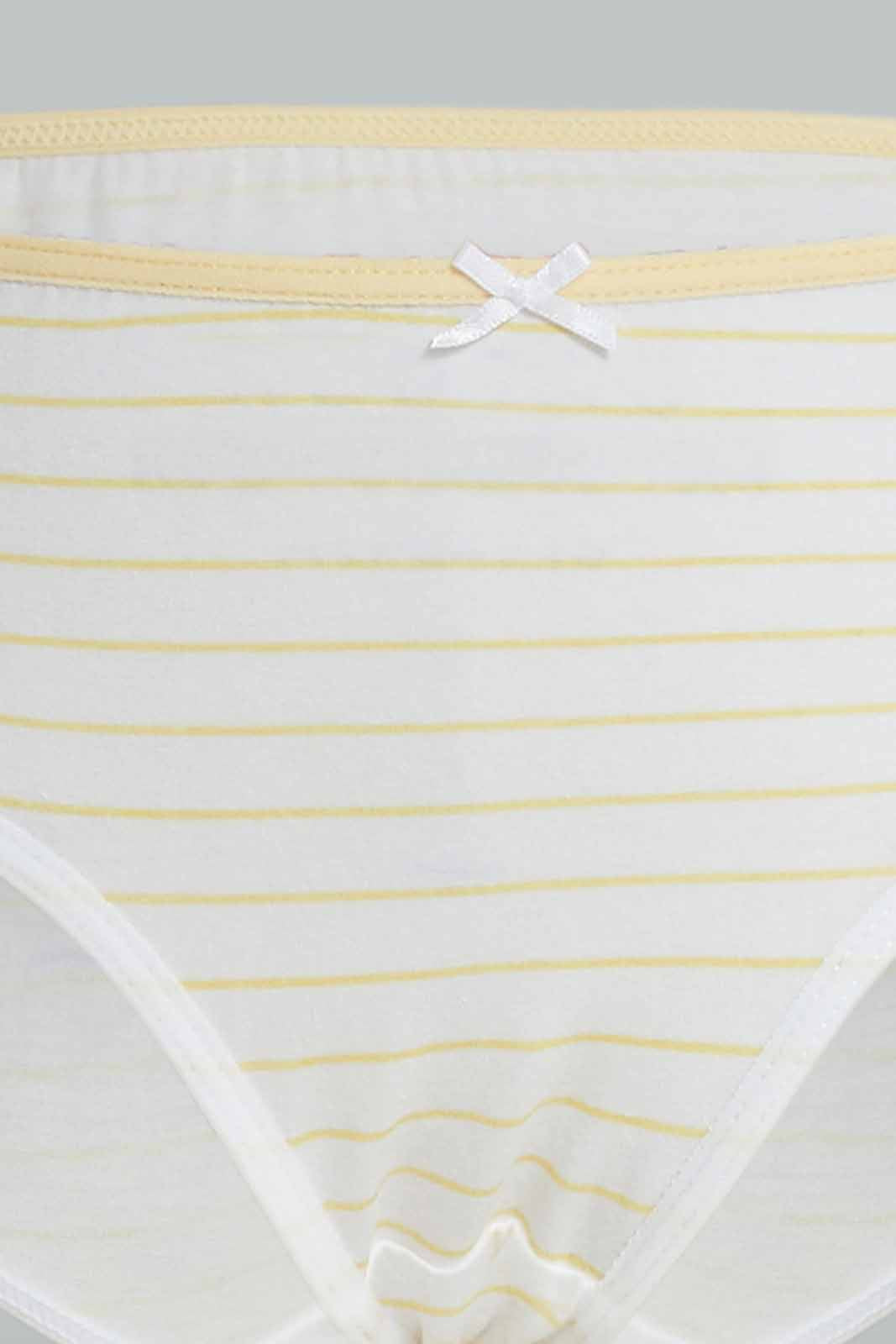 Redtag-Girls-5Pk-Brief-Flamingos---Soft-Pinks-White-&-Yellows-365,-Category:Briefs,-Colour:Yellow,-Deals:New-In,-Dept:Girls,-ESS,-Filter:Girls-(2-to-8-Yrs),-GIR-Briefs,-New-In-GIR-APL,-Non-Sale,-Section:Girls-(0-to-14Yrs)-Girls-2 to 8 Years