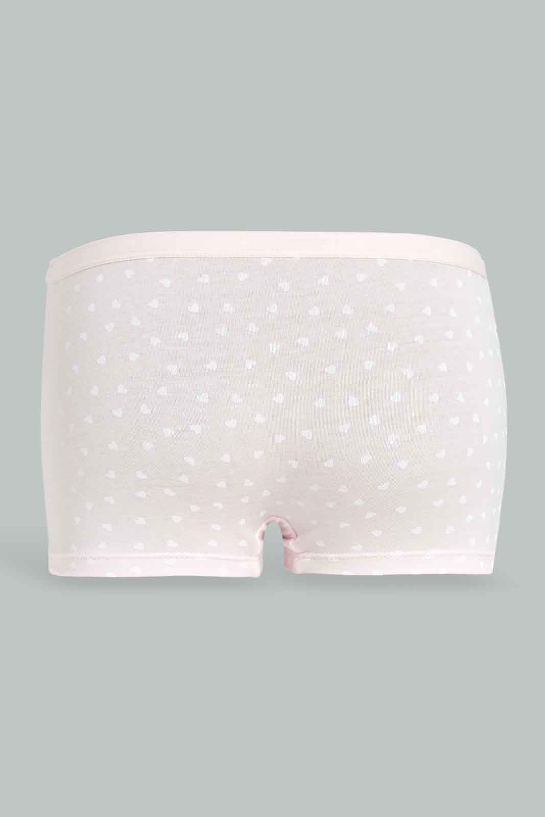 Redtag-Girls-3Pk-Boxer---Coral-Pack-365,-Category:Briefs,-Colour:Orange,-Deals:New-In,-ESS,-Filter:Girls-(2-to-8-Yrs),-GIR-Briefs,-New-In-GIR-APL,-Non-Sale,-Section:Girls-(0-to-14Yrs)-Girls-2 to 8 Years