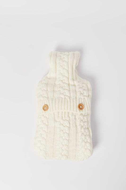 Redtag-2L-Hot-Water-Bag-With-Knitted-Cover-Category:Bags,-Colour:Beige,-Deals:2-FOR-49,-Dept:Home,-Filter:Travel-Accessories,-IMP-Bags,-New-In,-New-In-IMP-ACC,-Non-Sale,-S23A,-Section:Homewares-Home-Accessories-