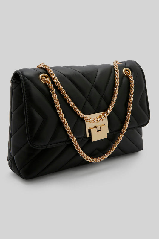 Redtag-Black-Quilted-Clutch-Bag-Category:Bags,-Colour:Black,-Filter:Women's-Accessories,-New-In,-New-In-Women-ACC,-Non-Sale,-Section:Women,-W22B,-Women-Bags-Women-