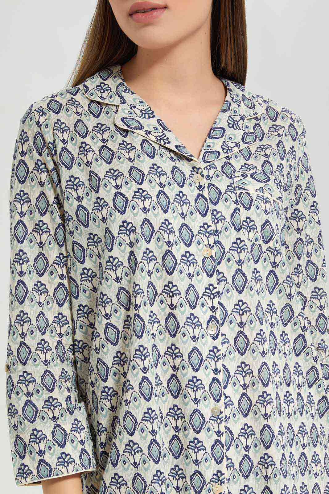 Redtag-Women-Cream-Aop-Long-Sleeves-Night-Shirt-Category:Nightshirts,-Colour:Cream,-Deals:New-In,-Filter:Women's-Clothing,-New-In-Women-APL,-Non-Sale,-Section:Women,-W22B,-Women-Nightshirts--