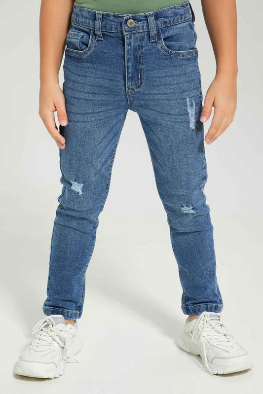 Redtag-Boys-Blue-Mid-Wash-5Pkt-Ripped-Jeans-BOY-Jeans,-Category:Jeans,-Colour:Blue,-Deals:New-In,-Dept:Boys,-Filter:Boys-(2-to-8-Yrs),-New-In-BOY-APL,-Non-Sale,-Section:Boys-(0-to-14Yrs),-W22B-Boys-2 to 8 Years