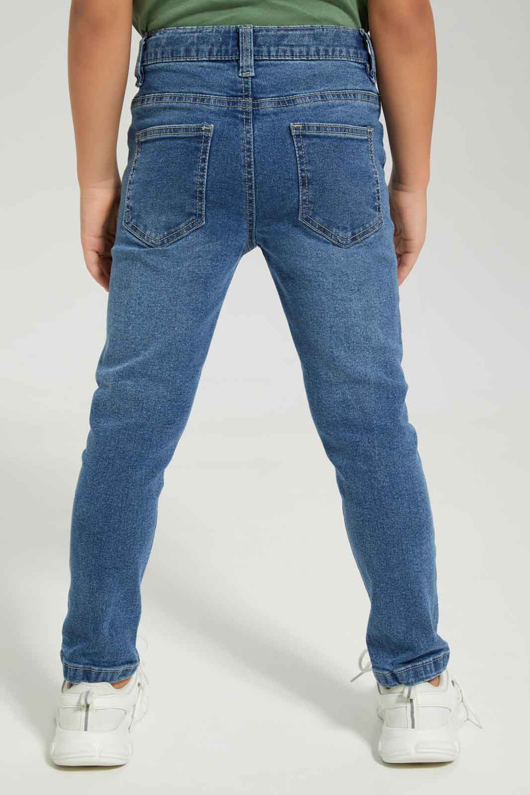 Redtag-Boys-Blue-Mid-Wash-5Pkt-Ripped-Jeans-BOY-Jeans,-Category:Jeans,-Colour:Blue,-Deals:New-In,-Dept:Boys,-Filter:Boys-(2-to-8-Yrs),-New-In-BOY-APL,-Non-Sale,-Section:Boys-(0-to-14Yrs),-W22B-Boys-2 to 8 Years