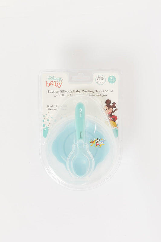 Redtag-Light-Mint/White-Mickey-Baby-Feeding-Set-2Pcs-Bowl-And-Spoon-Feeding-Set-Category:Newborn-Accessories,-CHR,-CHR:CHR,-Colour:Mint,-Deals:New-In,-Dept:New-Born,-Filter:Newborn-Accessories,-H1:ACC,-H2:NBN,-H3:NUF,-H4:NUF,-NBN-Newborn-Accessories,-New-In,-New-In-NBN-ACC,-Non-Sale,-Packs,-S23A,-Season:S23B,-Section:Boys-(0-to-14Yrs),-Set:Set-of-2,-Style:INFANT-FEEDING-New-Born-Baby-