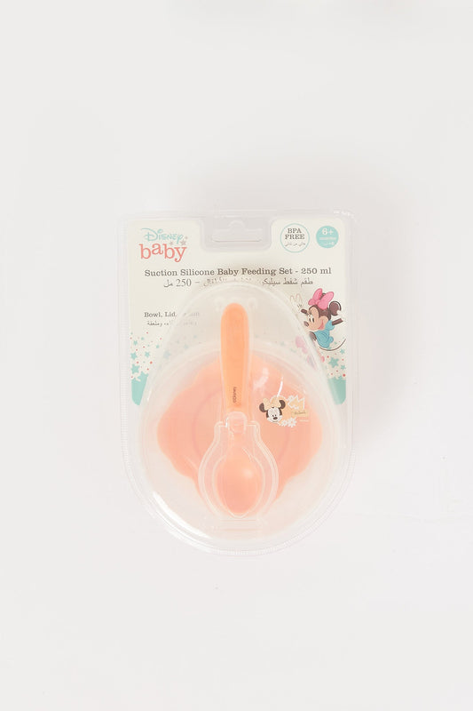 Redtag-Pink/White-Minnie-Baby-Feeding-Set-2Pcs-Bowl-And-Spoon-Feeding-Set-Category:Newborn-Accessories,-CHR,-CHR:CHR,-Colour:Pink,-Deals:New-In,-Dept:New-Born,-Filter:Newborn-Accessories,-H1:ACC,-H2:NBN,-H3:NUF,-H4:NUF,-NBN-Newborn-Accessories,-New-In,-New-In-NBN-ACC,-Non-Sale,-Packs,-S23A,-Season:S23B,-Section:Boys-(0-to-14Yrs),-Set:Set-of-2,-Style:INFANT-FEEDING-New-Born-Baby-