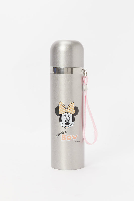 Redtag-Pink/White-Minnie-Stainless-Steel-Flask-Category:Newborn-Accessories,-CHR,-CHR:CHR,-Colour:Pink,-Deals:New-In,-Dept:New-Born,-Filter:Newborn-Accessories,-H1:ACC,-H2:NBN,-H3:NUF,-H4:NUF,-NBN-Newborn-Accessories,-New-In,-New-In-NBN-ACC,-Non-Sale,-S23A,-Season:S23B,-Section:Boys-(0-to-14Yrs),-Style:INFANT-FEEDING-New-Born-Baby-