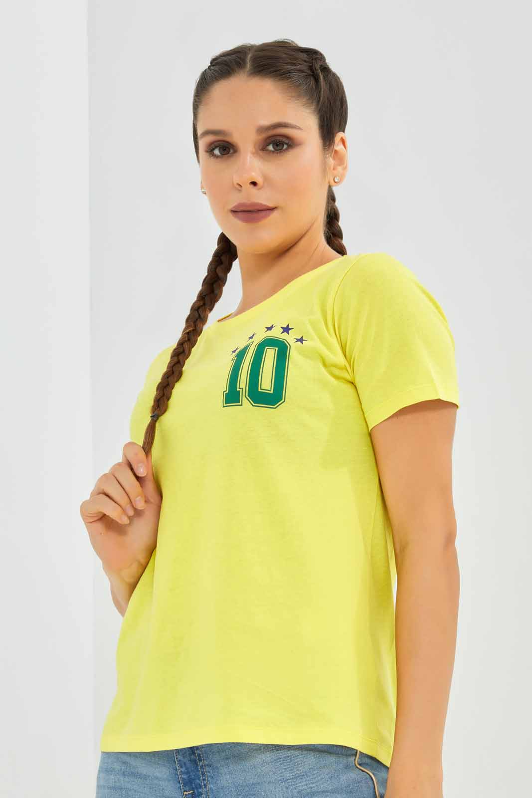 Redtag-Women-Yellow-Brazil-Placement-Print-Active-T-Shirt-Category:T-Shirts,-Colour:Yellow,-Deals:New-In,-Filter:Women's-Clothing,-FWC,-New-In-Women-APL,-Non-Sale,-Section:Women,-W22B,-Women-T-Shirts-Women's-