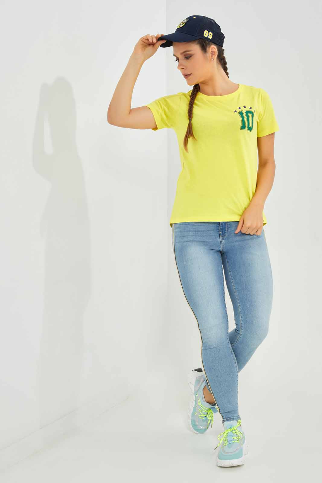 Redtag-Women-Yellow-Brazil-Placement-Print-Active-T-Shirt-Category:T-Shirts,-Colour:Yellow,-Deals:New-In,-Filter:Women's-Clothing,-FWC,-New-In-Women-APL,-Non-Sale,-Section:Women,-W22B,-Women-T-Shirts-Women's-