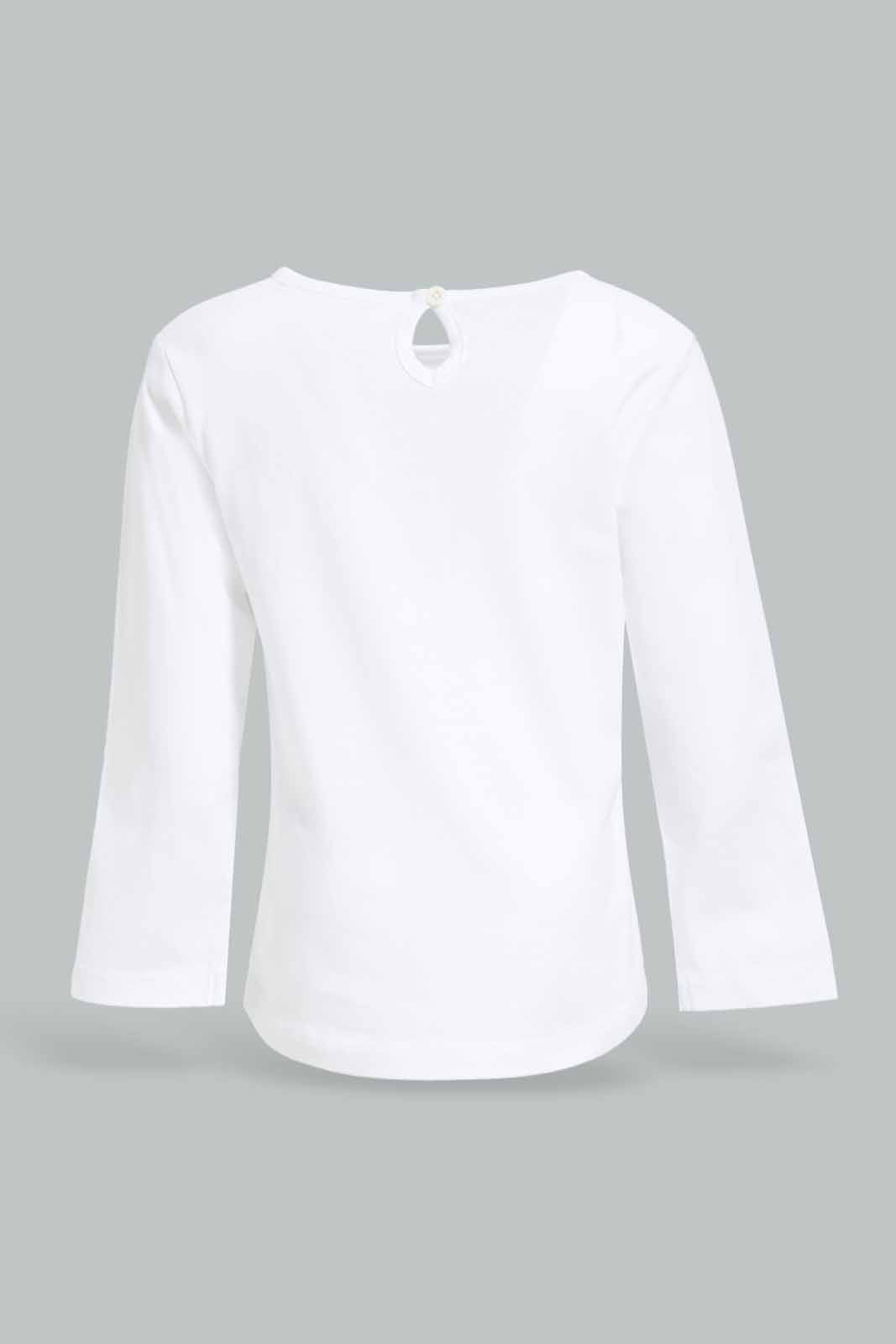 Redtag-Girls-White-Heart-Aftrowrk-T-Shirt-Category:T-Shirts,-Colour:White,-Deals:New-In,-Filter:Infant-Girls-(3-to-24-Mths),-ING-T-Shirts,-New-In-ING-APL,-Non-Sale,-Section:Girls-(0-to-14Yrs),-W22B-Infant-Girls-