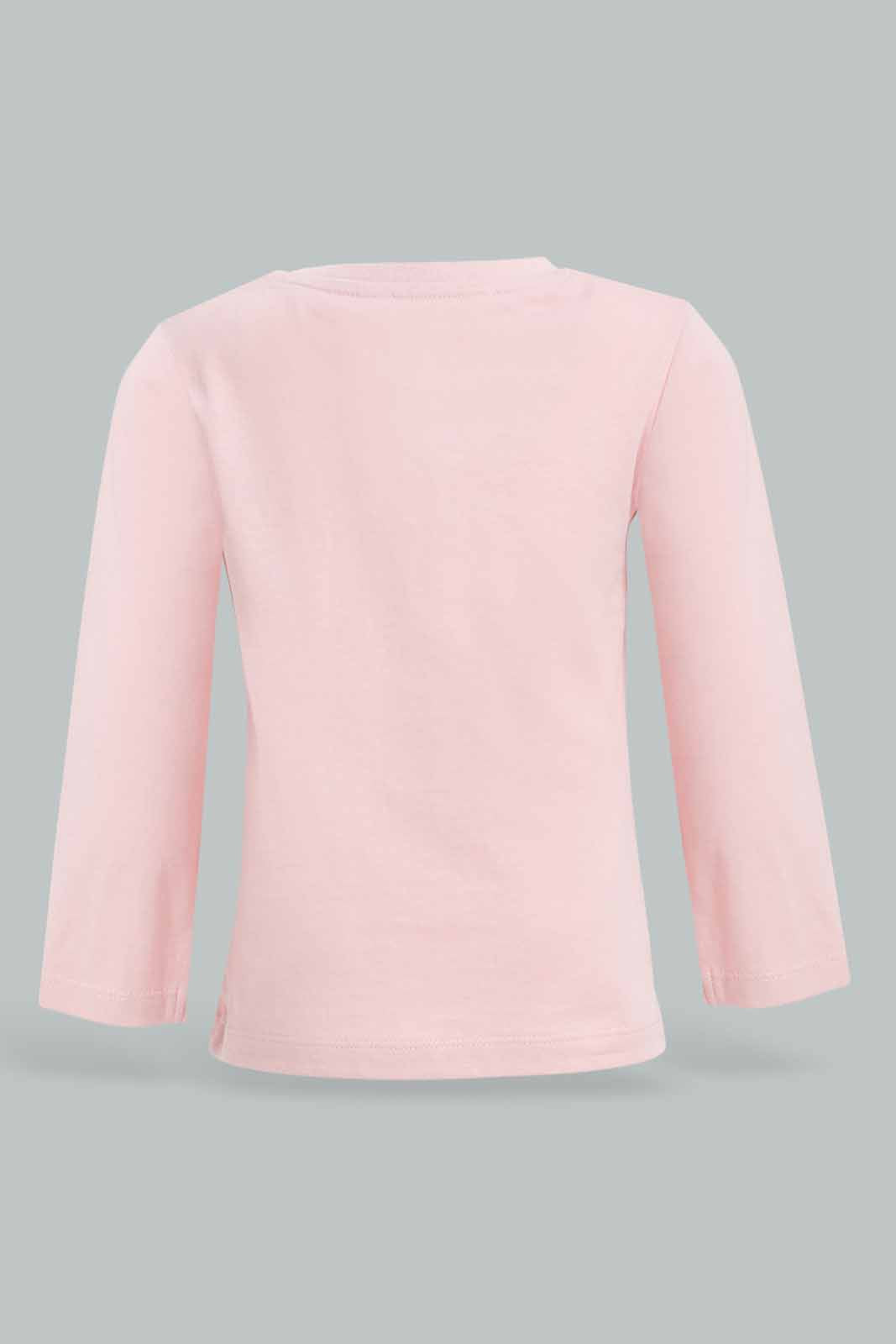 Redtag-Girls-Pale-Pink-Teddy-Bear-Artwork-T-Shirt-Category:T-Shirts,-Colour:Apricot,-Deals:New-In,-Filter:Infant-Girls-(3-to-24-Mths),-ING-T-Shirts,-New-In-ING-APL,-Non-Sale,-Section:Girls-(0-to-14Yrs),-W22B-Infant-Girls-
