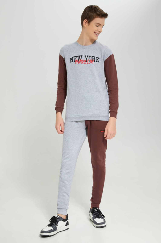 Redtag-Boys-Grey-Colorblock-Jogging-Suit-BSR-Jog-Sets,-Category:Jog-Sets,-Colour:Grey,-Deals:New-In,-Dept:Boys,-Filter:Senior-Boys-(8-to-14-Yrs),-New-In-BSR-APL,-Non-Sale,-Section:Boys-(0-to-14Yrs),-W22B-Senior-Boys-9 to 14 Years