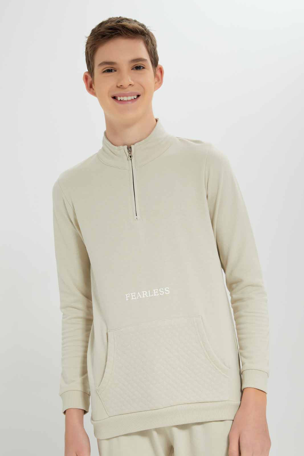 Redtag-Boys-Ecru-Quilted-Jogging-Suit-BSR-Jog-Sets,-Category:Jog-Sets,-Colour:Ecru,-Deals:New-In,-Filter:Senior-Boys-(8-to-14-Yrs),-New-In-BSR-APL,-Non-Sale,-Section:Boys-(0-to-14Yrs),-W22B-Senior-Boys-9 to 14 Years