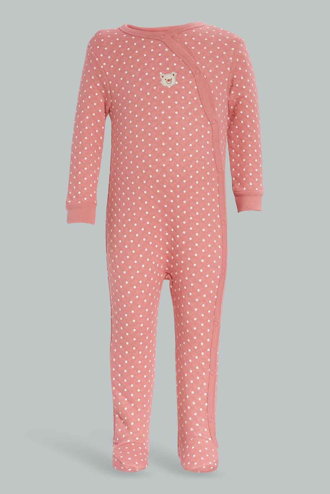 Redtag-Girls-Pale-Pink-Love-Mummy-2Pc-Sleep-Suit-Category:Rompers,-Colour:Assorted,-Deals:New-In,-Filter:Baby-(0-to-12-Mths),-NBG-Rompers,-New-In-NBG-APL,-Non-Sale,-Section:Boys-(0-to-14Yrs),-W22B-Baby-0 to 12 Months