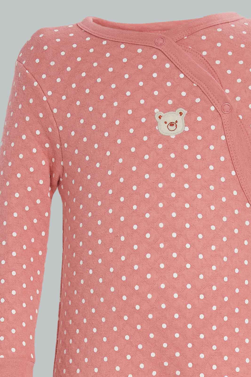 Redtag-Girls-Pale-Pink-Love-Mummy-2Pc-Sleep-Suit-Category:Rompers,-Colour:Assorted,-Deals:New-In,-Filter:Baby-(0-to-12-Mths),-NBG-Rompers,-New-In-NBG-APL,-Non-Sale,-Section:Boys-(0-to-14Yrs),-W22B-Baby-0 to 12 Months