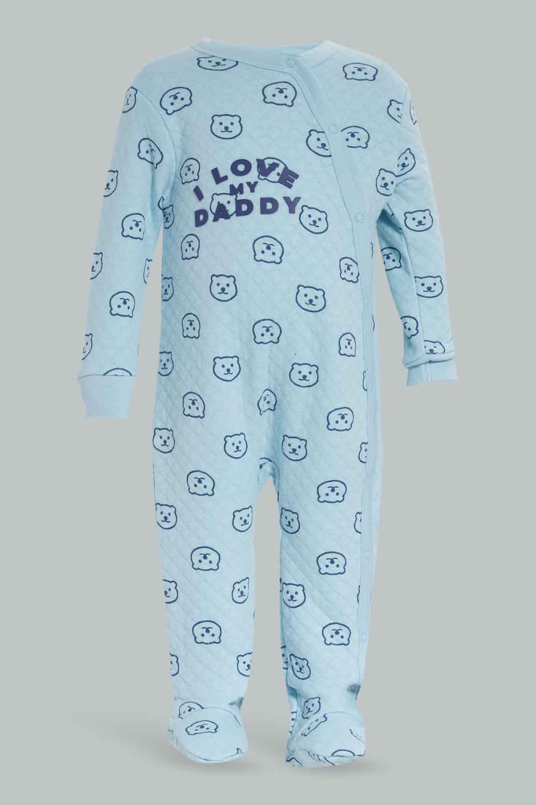 Redtag-Boys-Navy-Love-Daddy-2Pc-Sleep-Suit-Pack-Category:Rompers,-Colour:Assorted,-Deals:New-In,-Filter:Baby-(0-to-12-Mths),-NBB-Rompers,-New-In-NBB-APL,-Non-Sale,-Section:Boys-(0-to-14Yrs),-W22B-Baby-0 to 12 Months