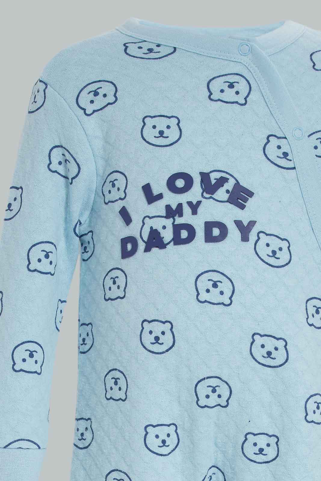 Redtag-Boys-Navy-Love-Daddy-2Pc-Sleep-Suit-Pack-Category:Rompers,-Colour:Assorted,-Deals:New-In,-Filter:Baby-(0-to-12-Mths),-NBB-Rompers,-New-In-NBB-APL,-Non-Sale,-Section:Boys-(0-to-14Yrs),-W22B-Baby-0 to 12 Months