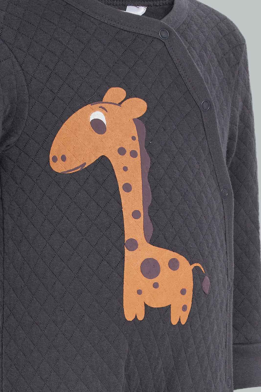 Redtag-White-Giraffe-2Pc-Sleep-Suit-Pack-Category:Rompers,-Colour:Assorted,-Deals:New-In,-Filter:Baby-(0-to-12-Mths),-NBF-Rompers,-New-In-NBF-APL,-Non-Sale,-Section:Boys-(0-to-14Yrs),-W22B-Baby-0 to 12 Months