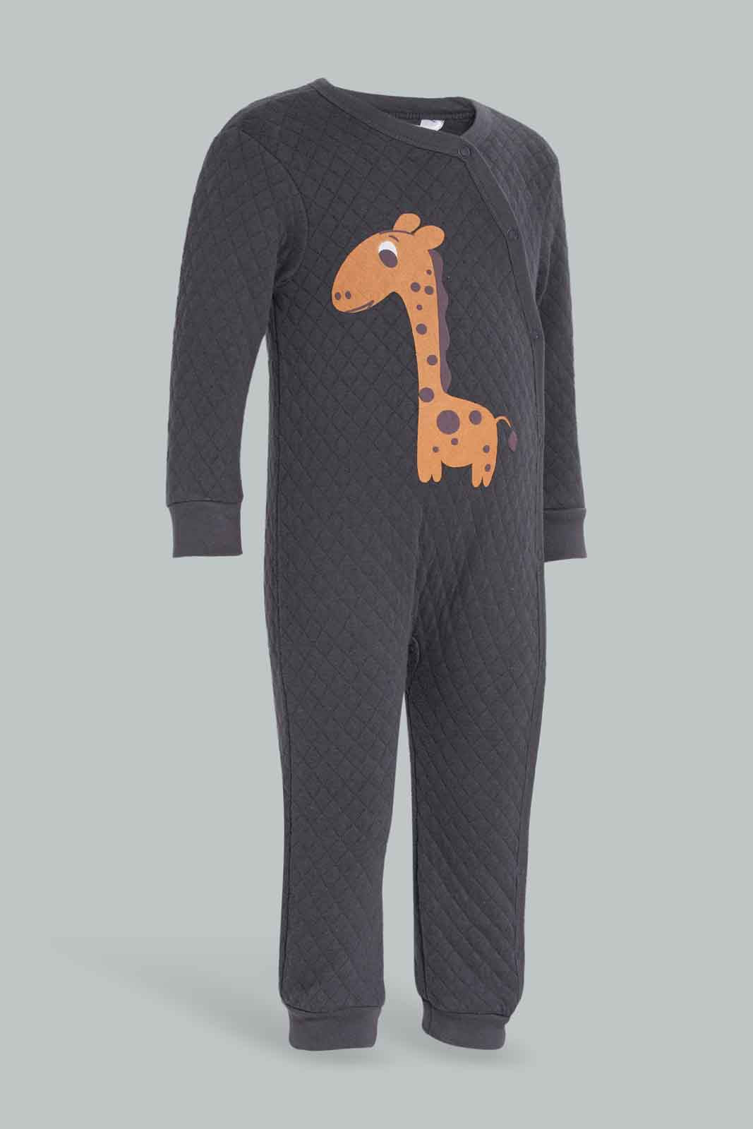 Redtag-White-Giraffe-2Pc-Sleep-Suit-Pack-Category:Rompers,-Colour:Assorted,-Deals:New-In,-Filter:Baby-(0-to-12-Mths),-NBF-Rompers,-New-In-NBF-APL,-Non-Sale,-Section:Boys-(0-to-14Yrs),-W22B-Baby-0 to 12 Months