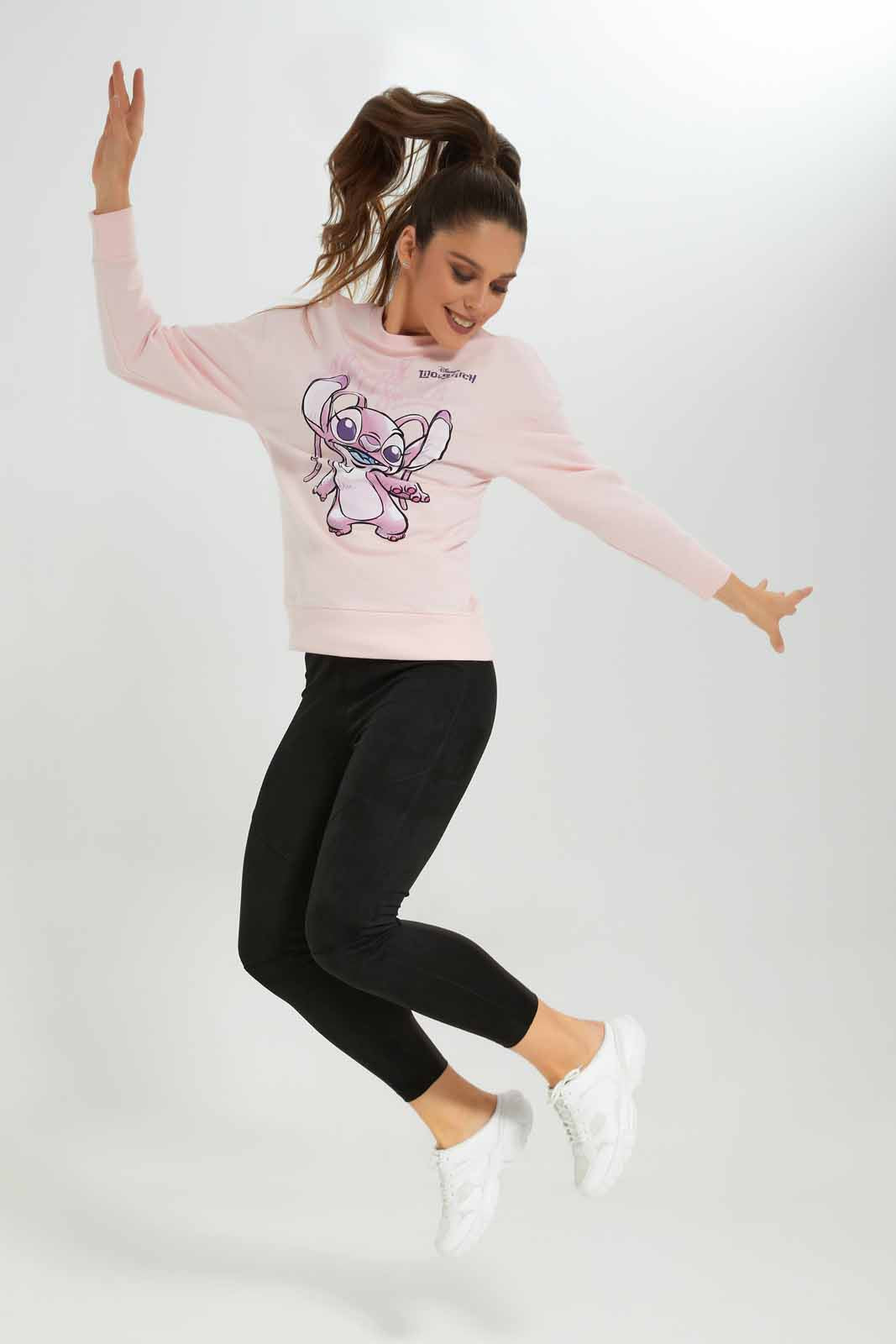 Redtag-Women-Pink-Lilo-&-Stitch-Printed-Character-Sweatshirt-(blank),-Category:Sweatshirts,-Colour:Apricot,-Deals:New-In,-Filter:Women's-Clothing,-New-In-Women-APL,-Non-Sale,-Section:Women,-W22B,-Women-Sweatshirts-Women's-