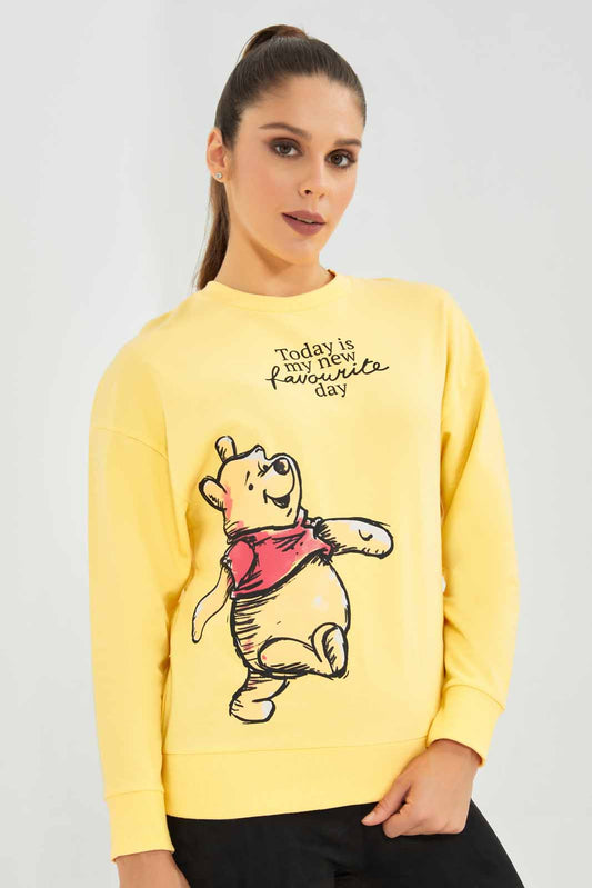 Redtag-Women-Yellow-Wininie-The-Pooh-Character-Sweat-Shirt-(blank),-Category:Sweatshirts,-Colour:Yellow,-Deals:New-In,-Filter:Women's-Clothing,-New-In-Women-APL,-Non-Sale,-Section:Women,-W22B,-Women-Sweatshirts-Women's-