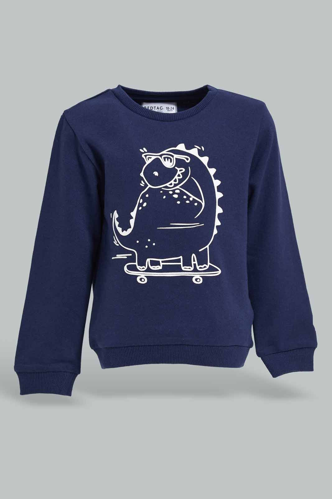 Redtag-Boys-Cream-And-Navy-2-Pack-Sweatshirts-Category:Sweatshirts,-Colour:Navy,-Deals:New-In,-Filter:Infant-Boys-(3-to-24-Mths),-INB-Sweatshirts,-New-In-INB-APL,-Non-Sale,-Section:Boys-(0-to-14Yrs),-W22B-Infant-Boys-3 to 24 Months