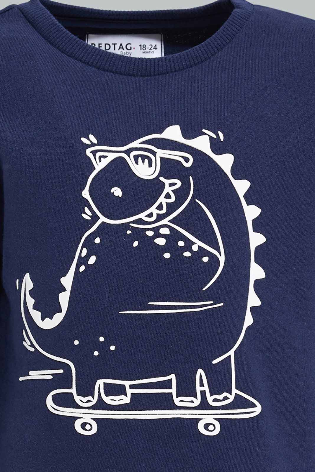 Redtag-Boys-Cream-And-Navy-2-Pack-Sweatshirts-Category:Sweatshirts,-Colour:Navy,-Deals:New-In,-Filter:Infant-Boys-(3-to-24-Mths),-INB-Sweatshirts,-New-In-INB-APL,-Non-Sale,-Section:Boys-(0-to-14Yrs),-W22B-Infant-Boys-3 to 24 Months
