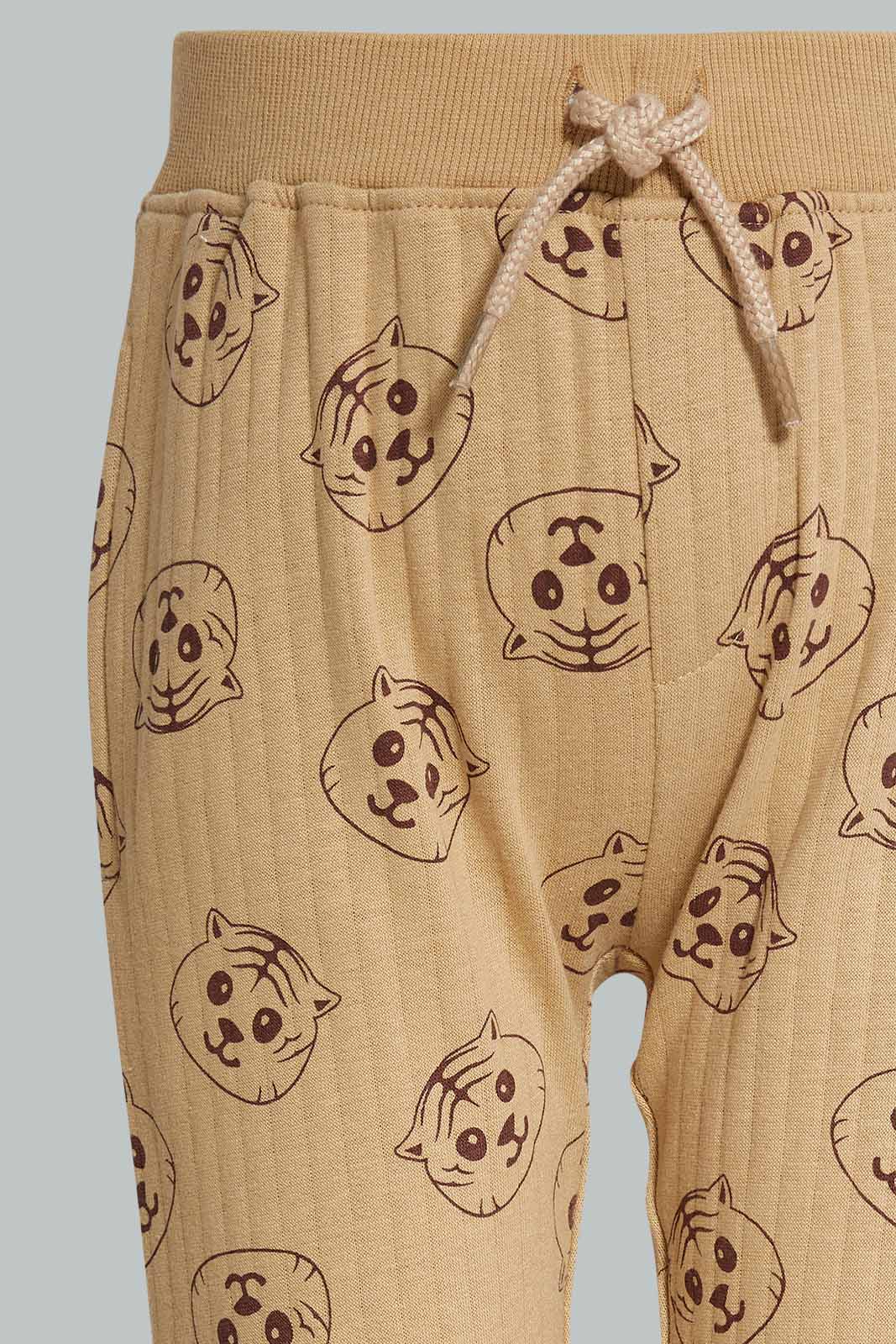 Redtag-Boys-Stone-Panelled-Printed-Jogging-Suit-Category:Jog-Sets,-Colour:Beige,-Deals:New-In,-Filter:Infant-Boys-(3-to-24-Mths),-INB-Jog-Sets,-New-In-INB-APL,-Non-Sale,-Section:Boys-(0-to-14Yrs),-W22B-Infant-Boys-3 to 24 Months