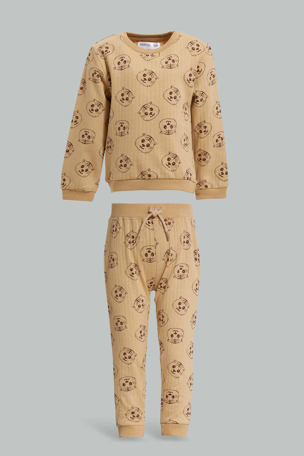 Redtag-Boys-Stone-Panelled-Printed-Jogging-Suit-Category:Jog-Sets,-Colour:Beige,-Deals:New-In,-Filter:Infant-Boys-(3-to-24-Mths),-INB-Jog-Sets,-New-In-INB-APL,-Non-Sale,-Section:Boys-(0-to-14Yrs),-W22B-Infant-Boys-3 to 24 Months