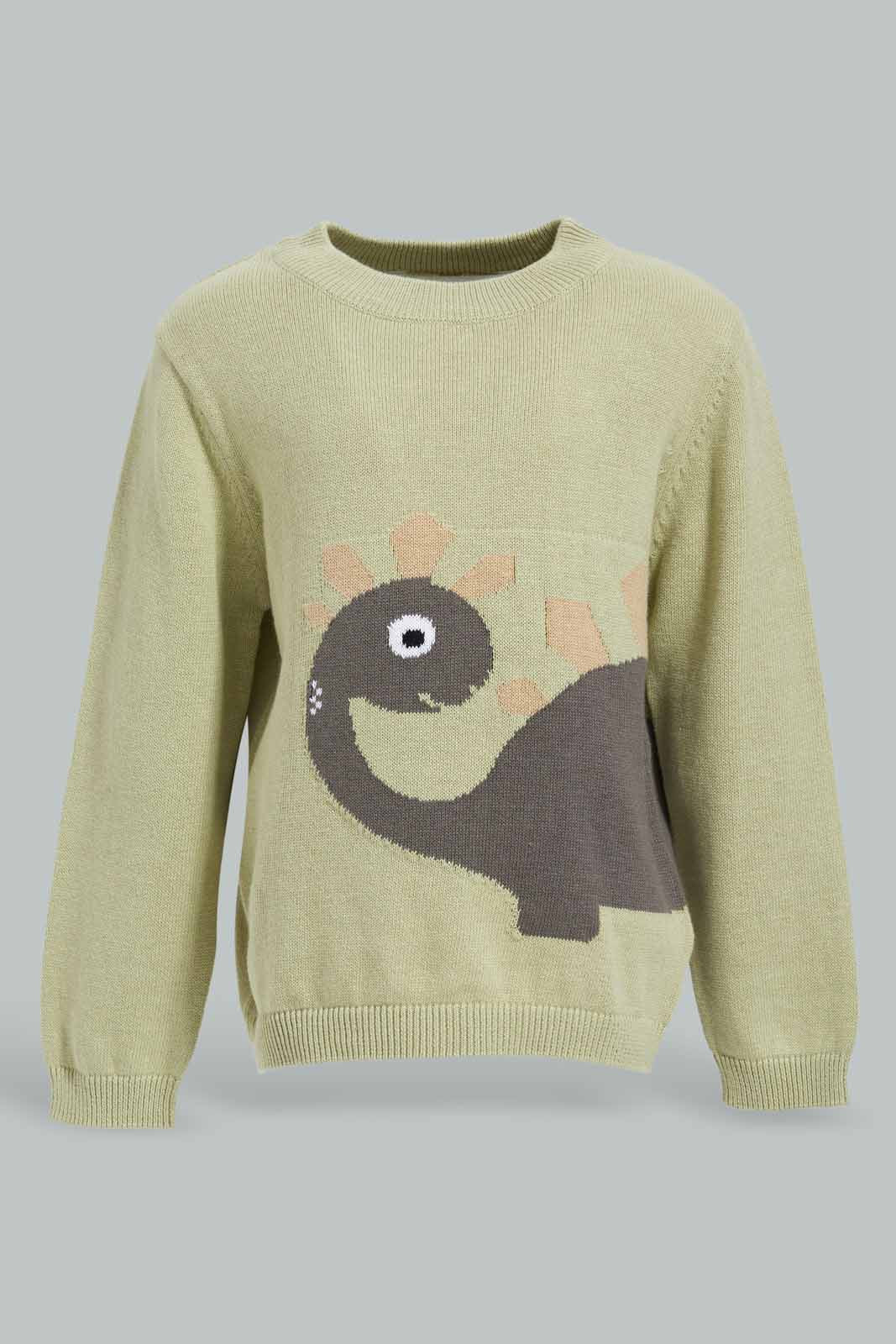 Redtag-Boys-Grey-Dino-Printed-Pullover-Category:Pullovers,-Colour:Grey,-Deals:New-In,-Filter:Infant-Boys-(3-to-24-Mths),-INB-Pullovers,-New-In-INB-APL,-Non-Sale,-Section:Boys-(0-to-14Yrs),-W22B-Infant-Boys-3 to 24 Months