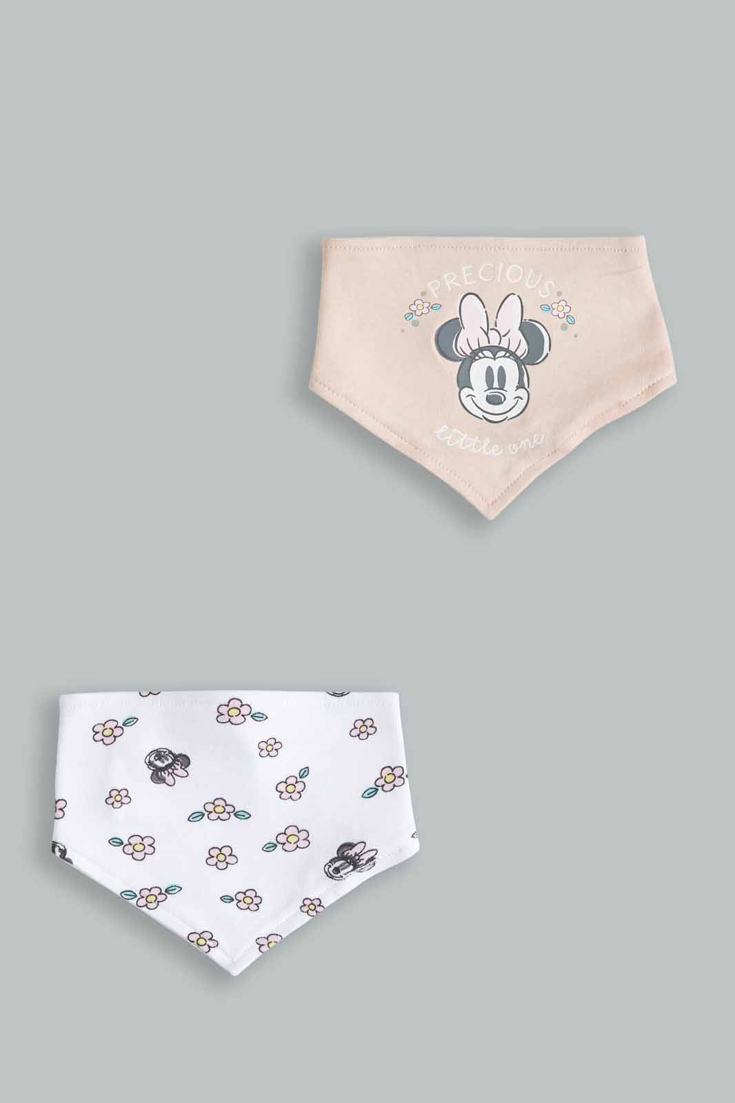 Redtag-Girls-Pink-2Pc-Minnie-Mouse-Bib-Pack-Category:Newborn-Accessories,-CHA,-Colour:White,-Deals:New-In,-Dept:New-Born,-Filter:Baby-(0-to-12-Mths),-NBG-Newborn-Accessories,-New-In-NBG-APL,-Non-Sale,-Section:Boys-(0-to-14Yrs),-W22B-Baby-