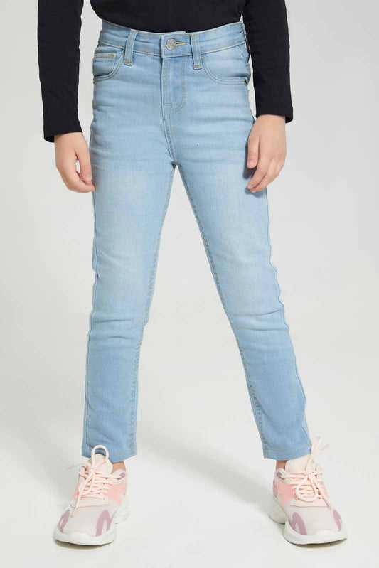 Redtag-Girls-Light-Wash-Skinny-Jeans-Category:Jeans,-Colour:Light-Wash,-Deals:New-In,-Filter:Girls-(2-to-8-Yrs),-GIR-Jeans,-New-In-GIR-APL,-Non-Sale,-Section:Girls-(0-to-14Yrs),-W22B-Girls-2 to 8 Years
